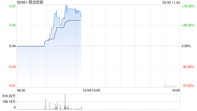 顺龙控股现涨65% 接管人已接获入围潜在买家的超过一份经调整不具约束力要约